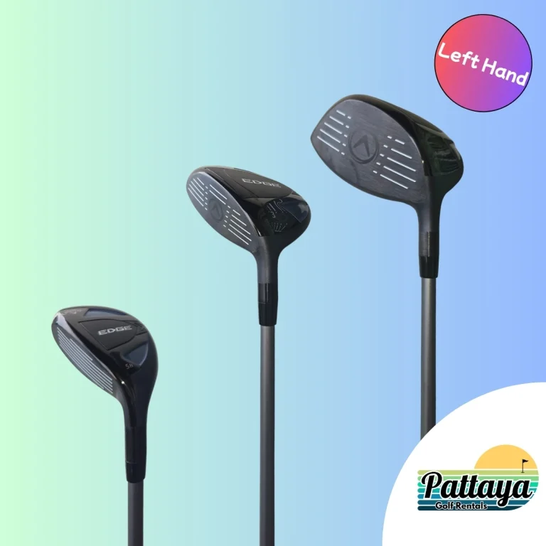Left hand Callaway Edge golf club set with bag