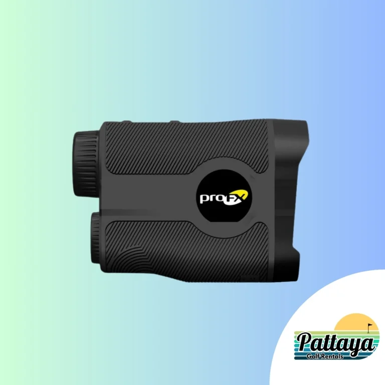 ProFX golf range finder with clear distance display