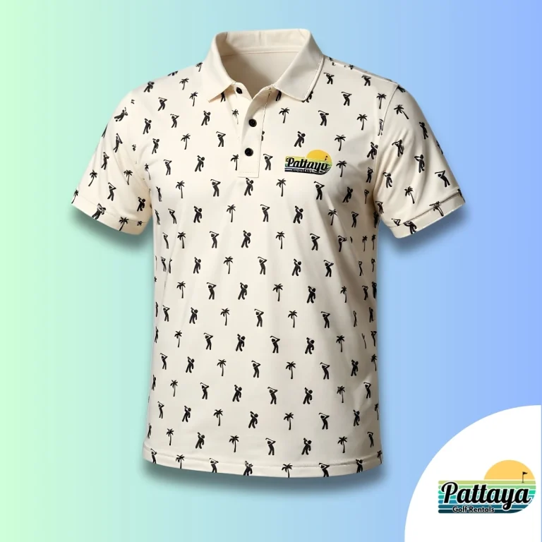 The Drunken Golfer premium golf polo by Pattaya Golf Rentals