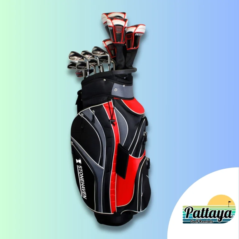 Senior golf club set with lightweight graphite shafts and bag