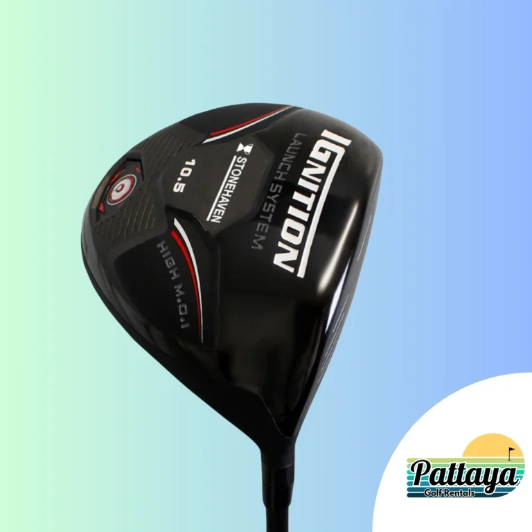 Senior golf club set with lightweight graphite shafts and bag